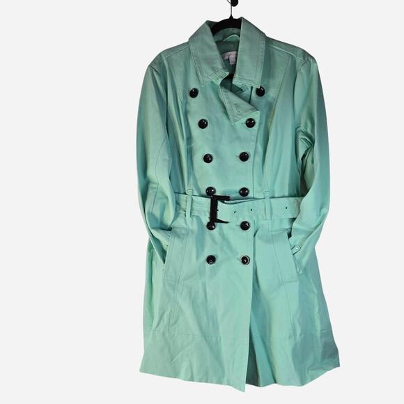 New York & Company trench coat Mint green new size xl - Picture 1 of 8